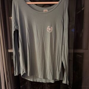 PINK Victoria's Secret Women's Long Sleeve Top - Blue